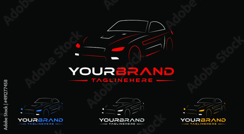 Automotive Car icon logo images vector service motor mechanic speed fast front sports