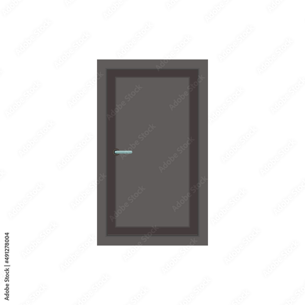 Grey door design standard, door isolated on white Grey door design standard, door isolated on white