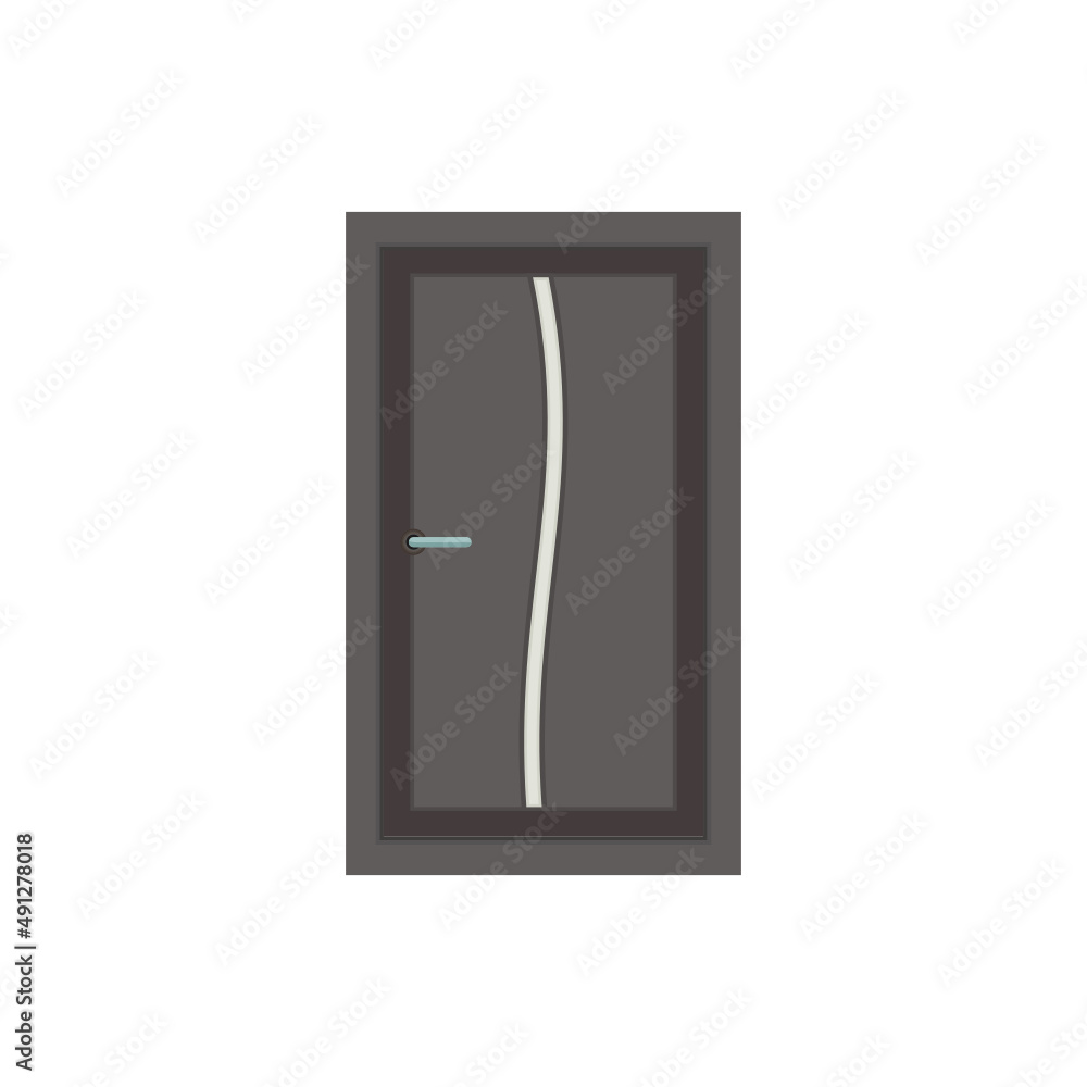 Grey door design with curve middle, door with a keyhole Grey door design with curve middle, door with a keyhole