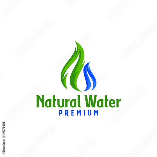 Creative Gas, Oil, and water logo, Pure drop water and gas oil