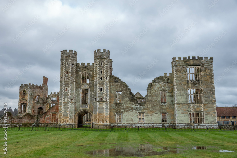 The Cowdray Heritage Ruins one of England's most important early Tudor Houses Midhurst West Sussex England