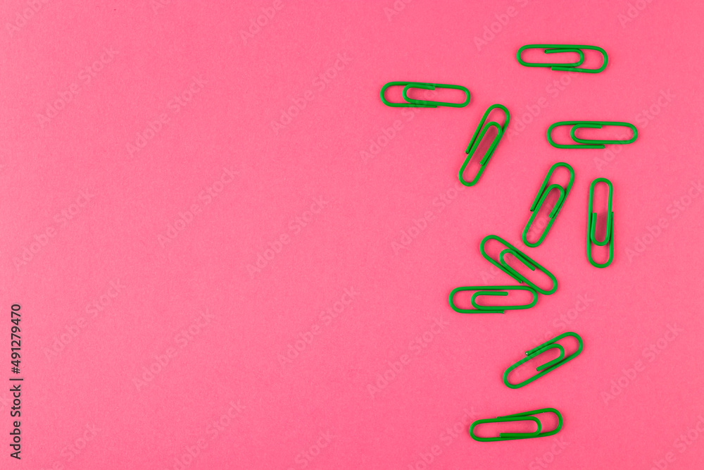 Colored paper clips. Colored paper clips.