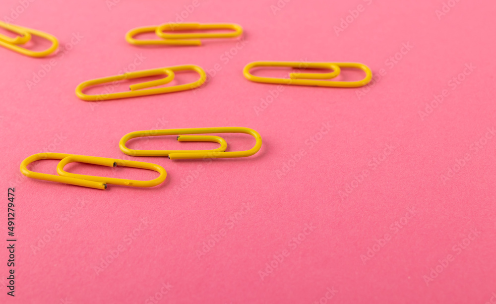 Colored paper clips. Colored paper clips.