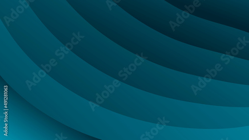 Paper cut style design modern dynamic blue color wave style wallpaper or advertising background. Blue wave vector background 