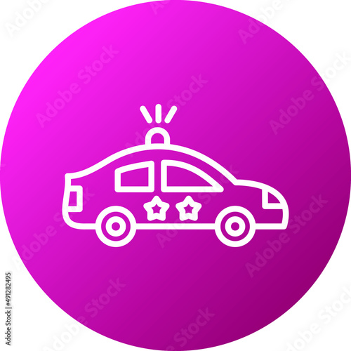 Police Car Icon Style