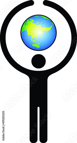 Embrace concept: embracing supporting protecting the environment and the planet.