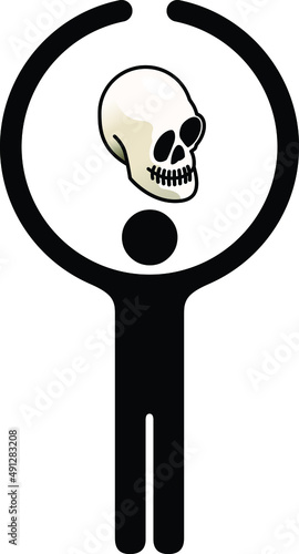 Embrace concept: embracing accepting death.