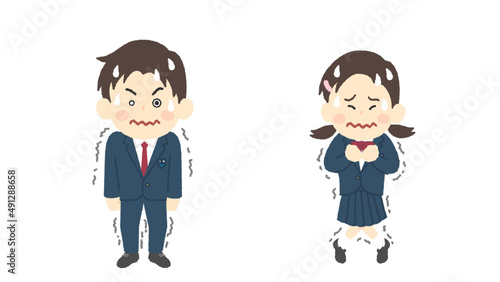 緊張する新入生