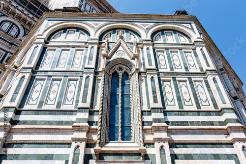 Exterior of the Cathedral of Santa Maria del Fiore duomo in Florence, Tuscany, Italy, Europe