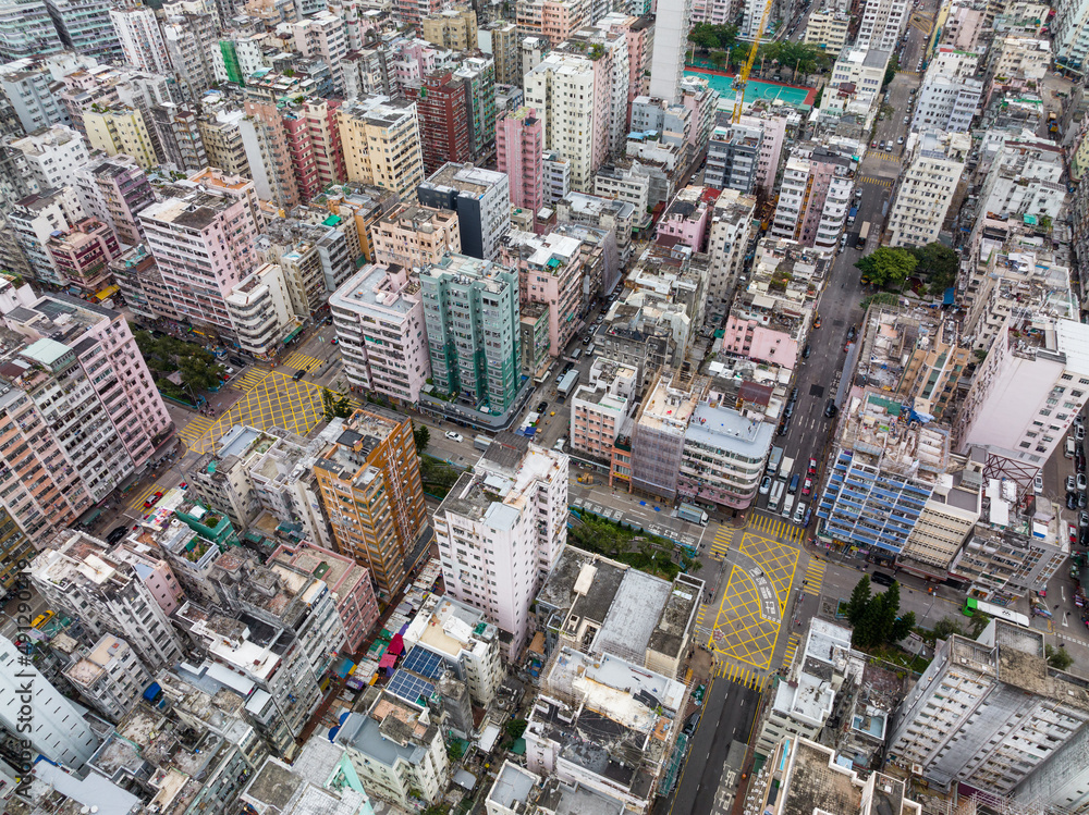 Hong Kong city residential district