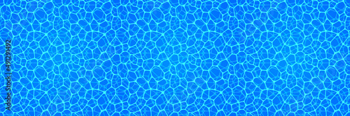 Swimming pool vector seamless pattern. Water surface template banner. Aquatic centers, spa background. Ocean repeated texture for summer travel and vacation wallpapers. Top view with ripple and waves.