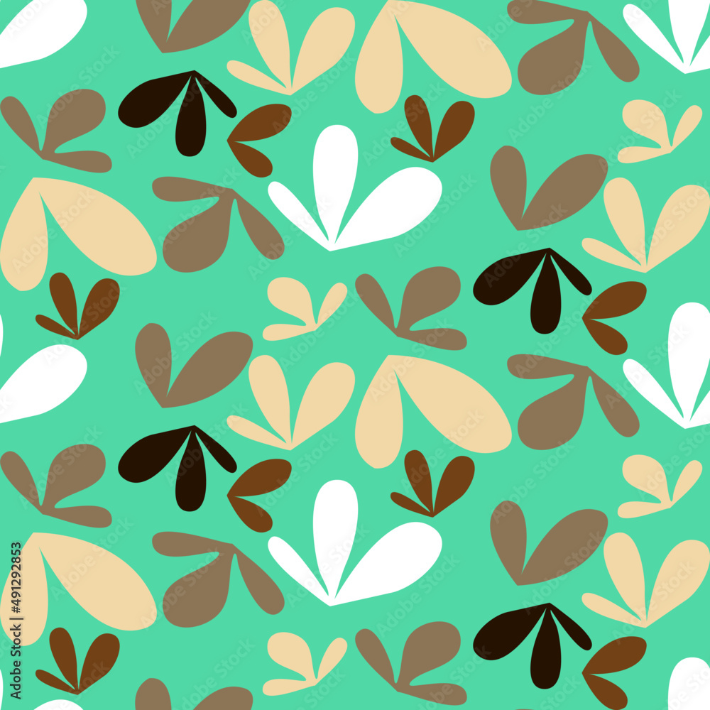 Seamless vector pattern with leaves Seamless vector pattern with leaves