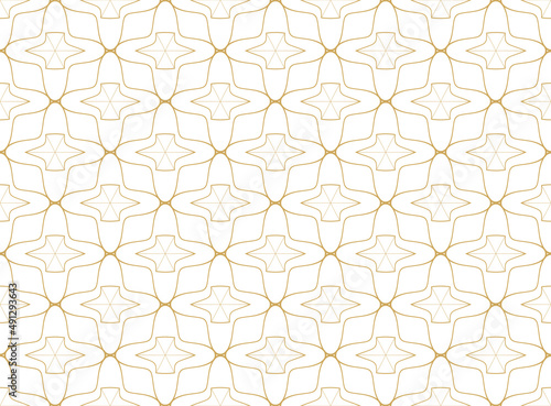 Fototapeta Naklejka Na Ścianę i Meble -  Retro seamless abstract geometric pattern vector.
