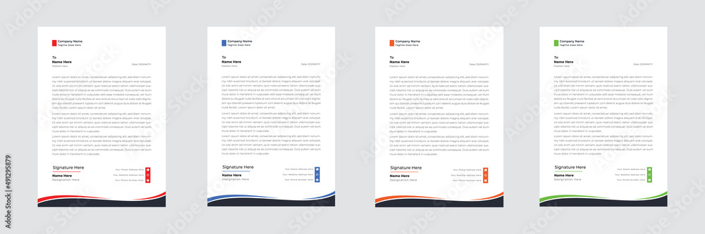 Obraz premium Corporate Business style letterhead template