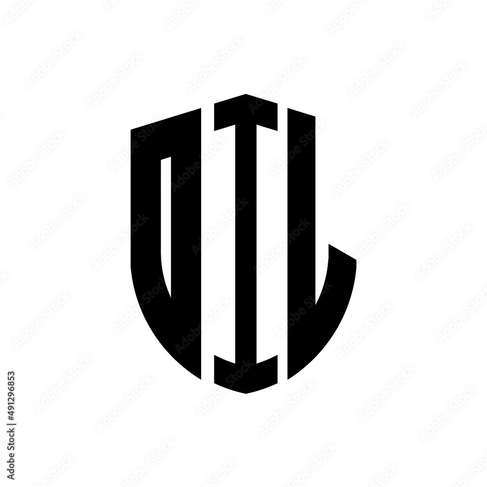 DIL letter logo design. DIL modern letter logo with black background