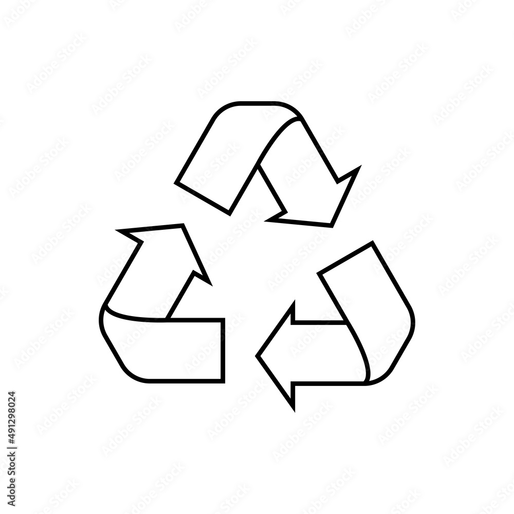 Recycle icon in line style Recycle icon in line style