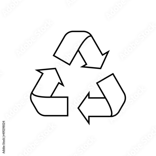 Recycle icon in line style