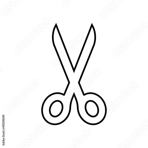 Scissors icon in line style