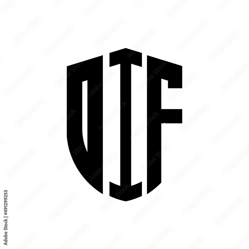 OIF letter logo design. OIF modern letter logo with black background