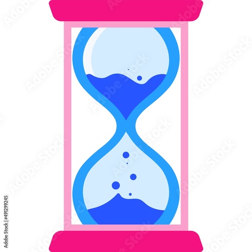 Hourglass icon glass hour sand clock vector