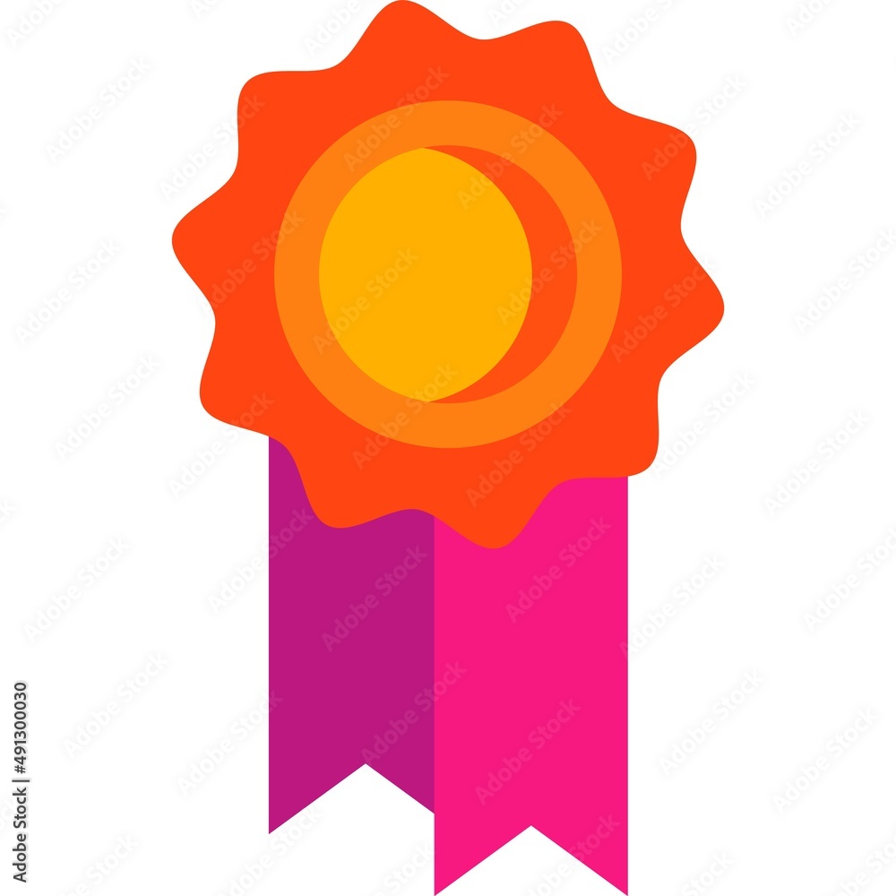 Award rosette icon qualify medallion prize vector Award rosette icon qualify medallion prize vector
