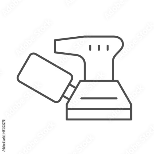 Sander tool line outline icon