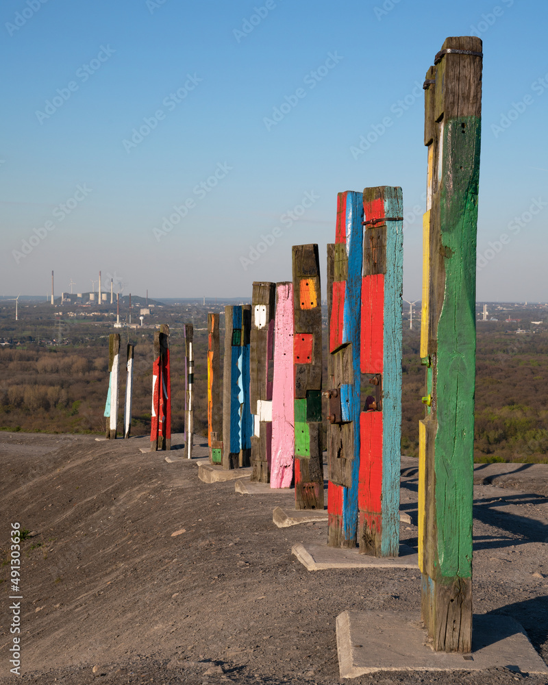 Landmark Totems, Haniel tip, Bottrop, Germany Landmark Totems, Haniel tip, Bottrop, Germany