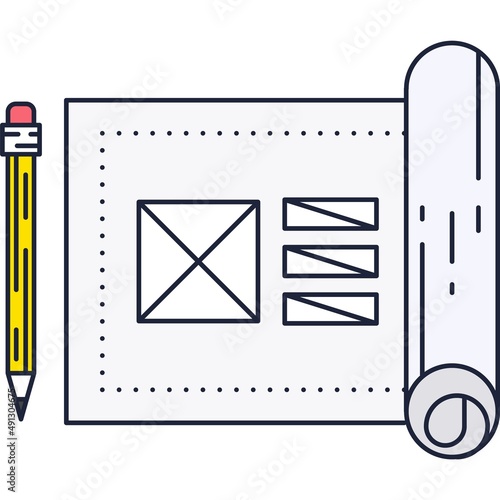 Design ux ui app prototyping flat vector icon