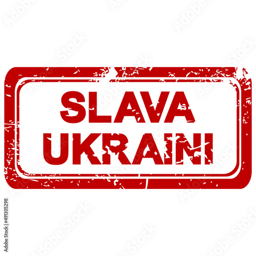 SLAVA UKRAINI red rubber stamp