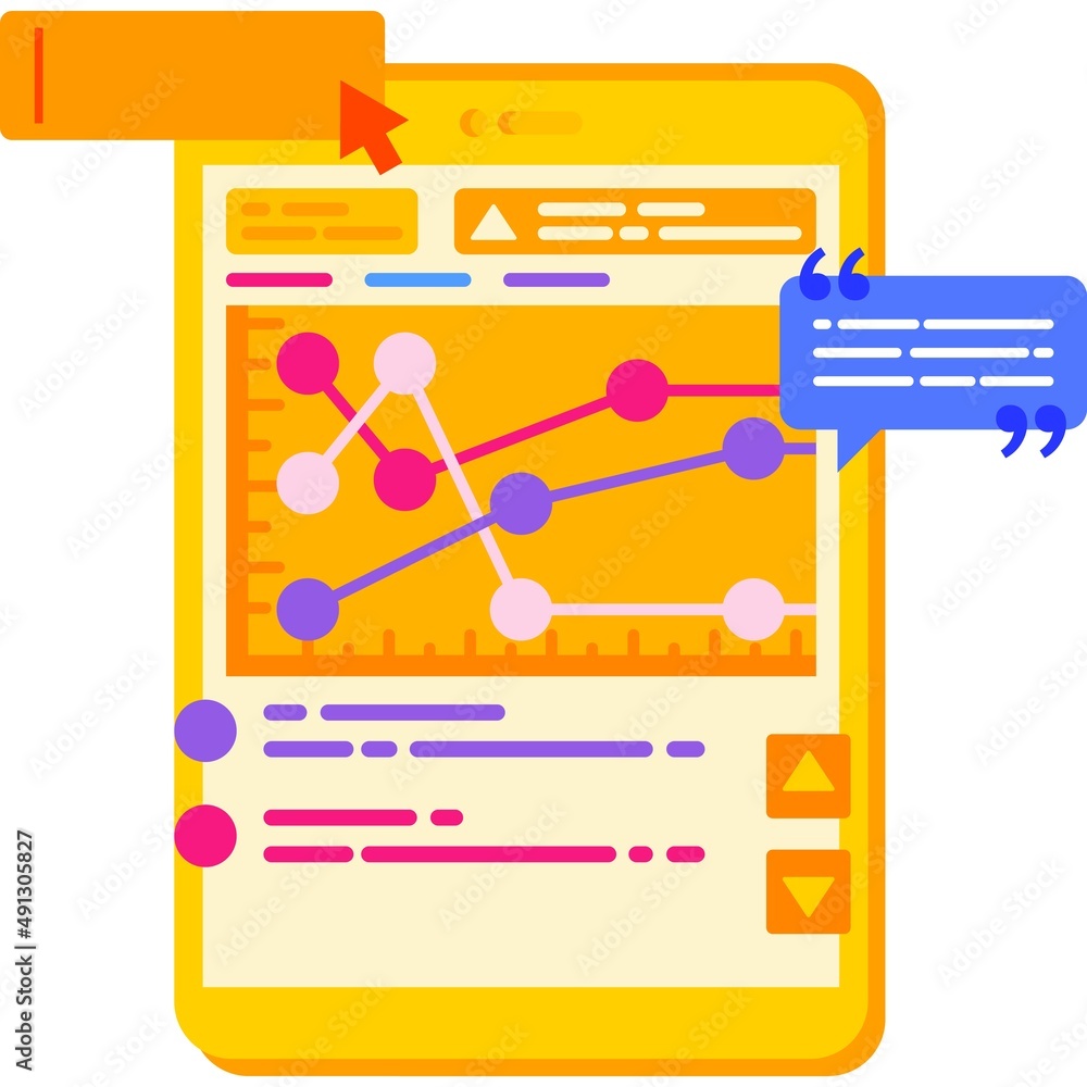 Fototapeta premium Work icon mobile app to track productivity vector