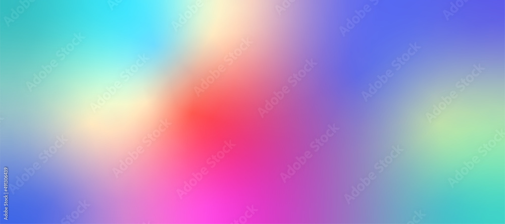 Blurred blue background. Bright multi-colored gradient with a red color spot. Vector illustration of futuristic flowing spots. Blurred blue background. Bright multi-colored gradient with a red color spot. Vector illustration of futuristic flowing spots.