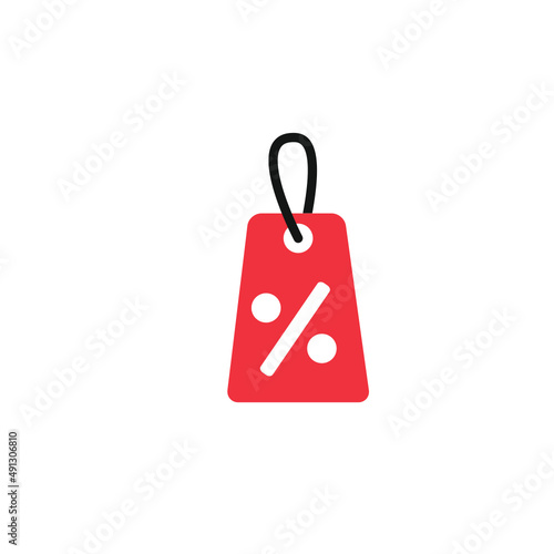 red tag isolated