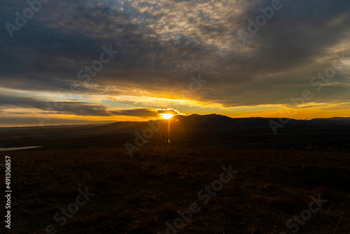 Wallpaper Mural Sunset landscape at the end of winter Torontodigital.ca
