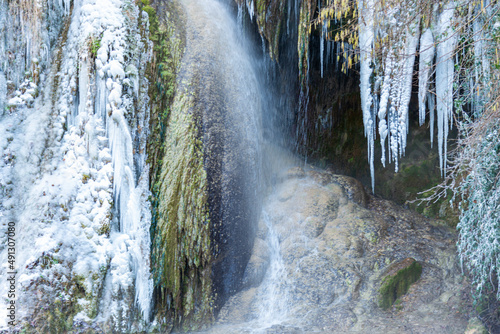 Wallpaper Mural Frozen waterfall in the winter Torontodigital.ca
