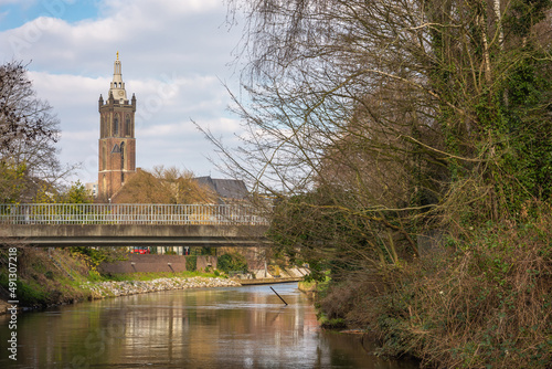 St. Christopher's Cathedral in dutch city Roermond on the river Roer, Province Limburg