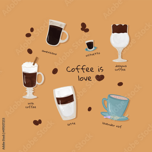 Cute coffee cups. Coffee is love. 