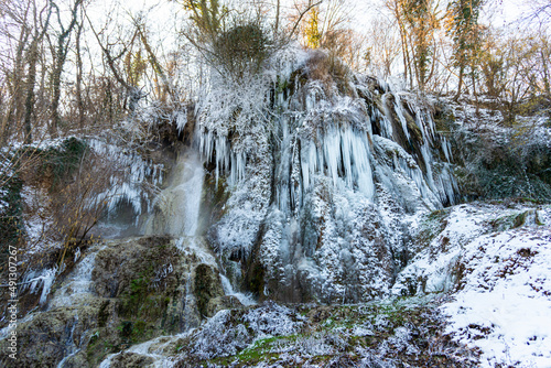 Wallpaper Mural Frozen waterfall in the winter Torontodigital.ca