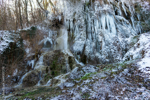 Wallpaper Mural Frozen waterfall in the winter Torontodigital.ca