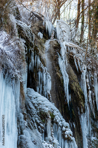 Wallpaper Mural Frozen waterfall in the winter Torontodigital.ca
