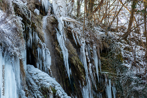 Wallpaper Mural Frozen waterfall in the winter Torontodigital.ca