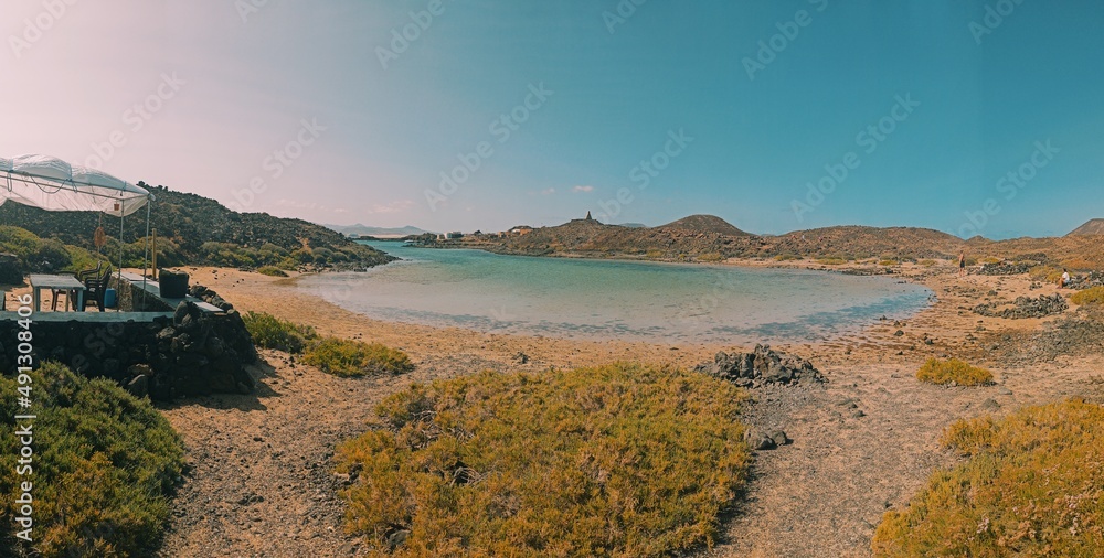 Playa en la Isla de los Lobos (Fuerteventura)