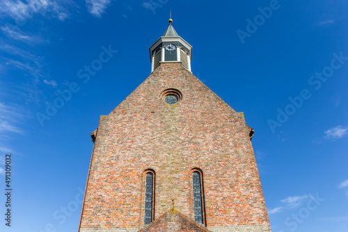 Facade of the historic Stefanus church in Holwierde, Netherlands photo