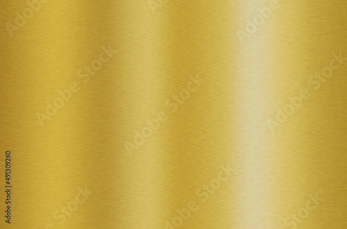 Golden metallic shiny brushed surface gradient texture background.