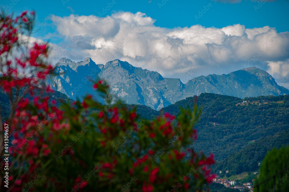 landscape with sky Lugano Switzerland landscape with sky Lugano Switzerland