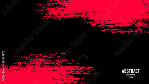 Black and red dirty grunge texture background vector.