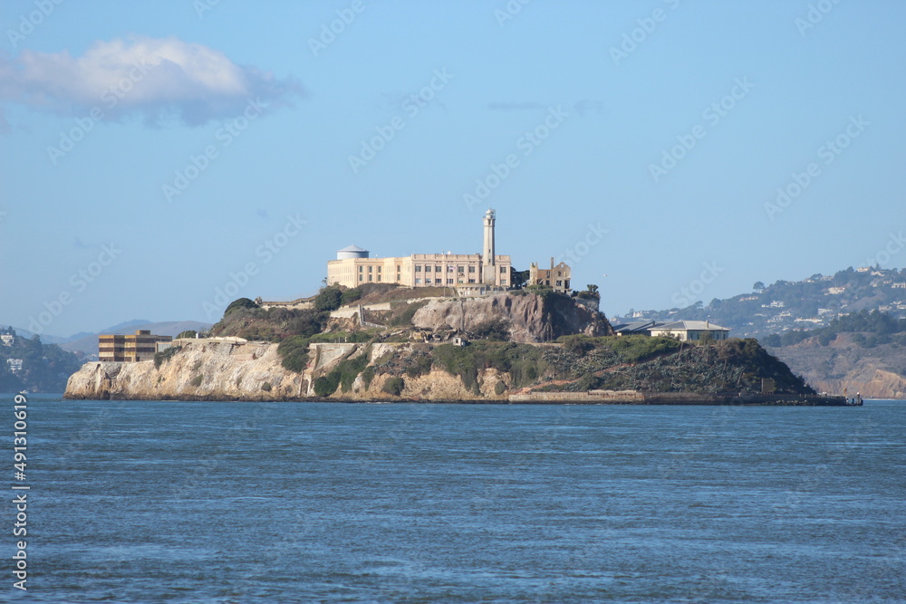 the view of Alcatraz from the pier