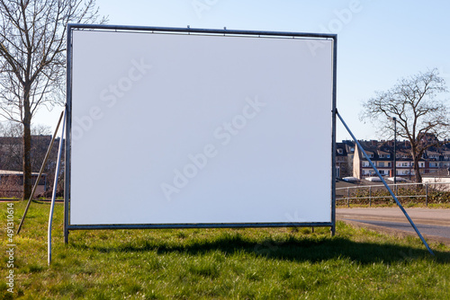 White Blank Road Billboard Outdoor Advertising In The City