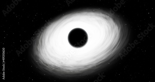 Fototapeta Naklejka Na Ścianę i Meble -  Black holes 3d rendering. Mysterious and Wormhole dimension.