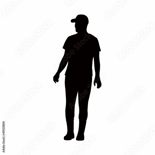 a man body silhouette vector