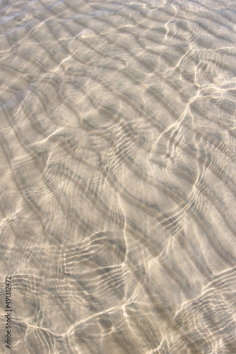 Ripples in sand under water